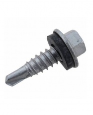 Tornillo Hexagonal Punta Broca (cónica) Flange Galvanizado con Golilla EPDM Punta N°1